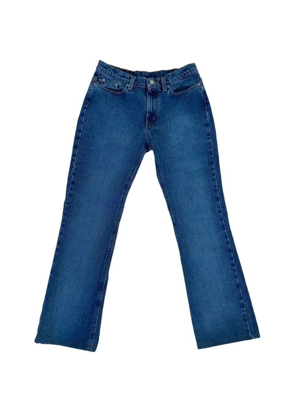Vintage Ralph Lauren 67 boot cut jeans blue 100% cotton denim high-rise size 4